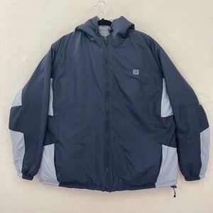 Wilson Blue Light Blue Hooded Full Zip Vintage Reversible Jacket Men's Size XL